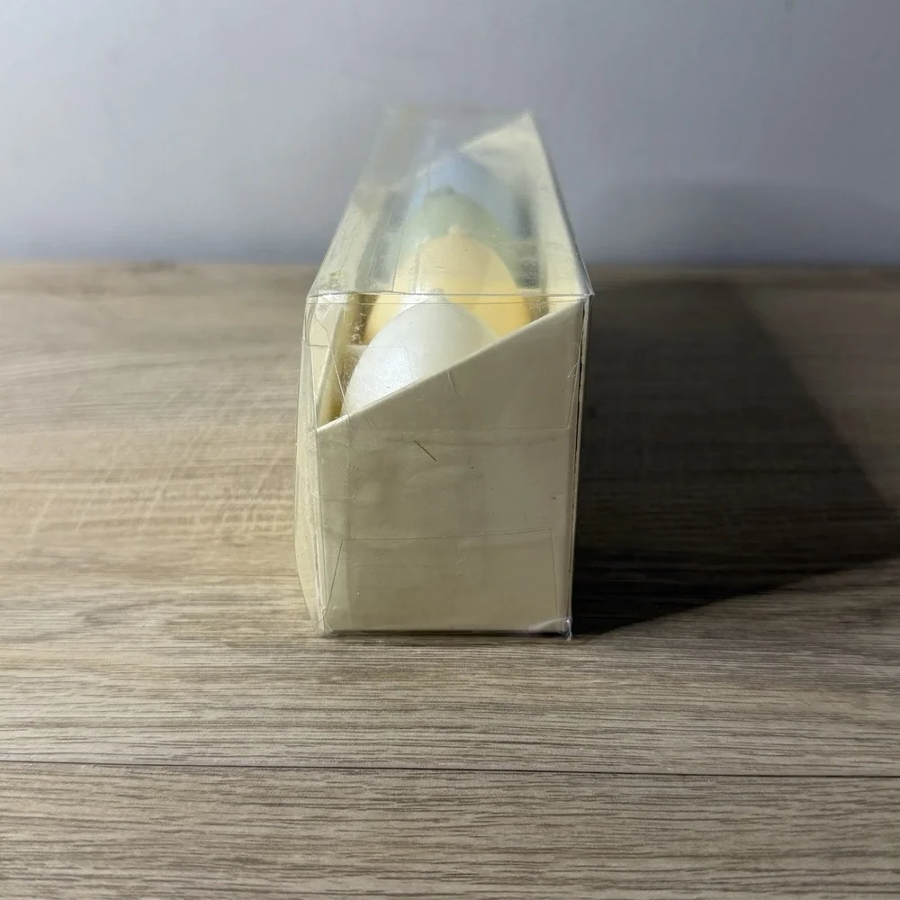 Pottery Barn Pearlized Egg Candles Pastel Blue Green Yellow White Easter Decor 4